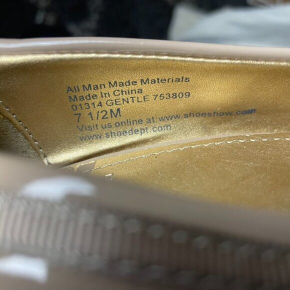 GUC Fergalicious Nude/Tan Open Toe Pumps size 7.5 - Picture 7 of 7